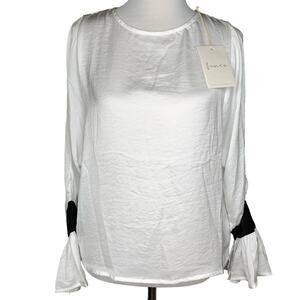 NWT!!  Fanco Dress Top Split Sleeve Ruffle Cuff Sz Sm